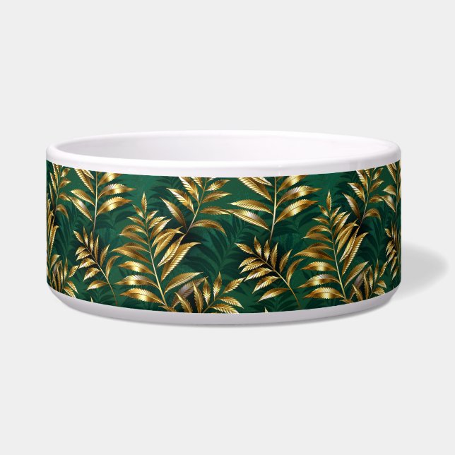 Seamless pattern with golden ferns (Front)