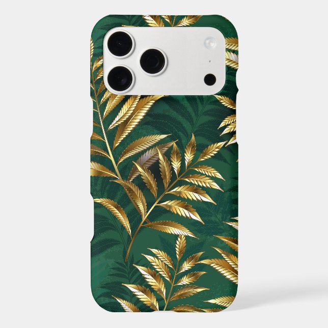 Seamless pattern with golden ferns (Back)