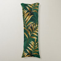 Seamless pattern with golden ferns