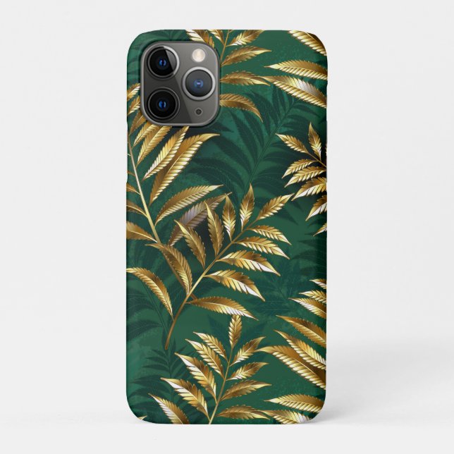 Seamless pattern with golden ferns Case-Mate iPhone case (Back)