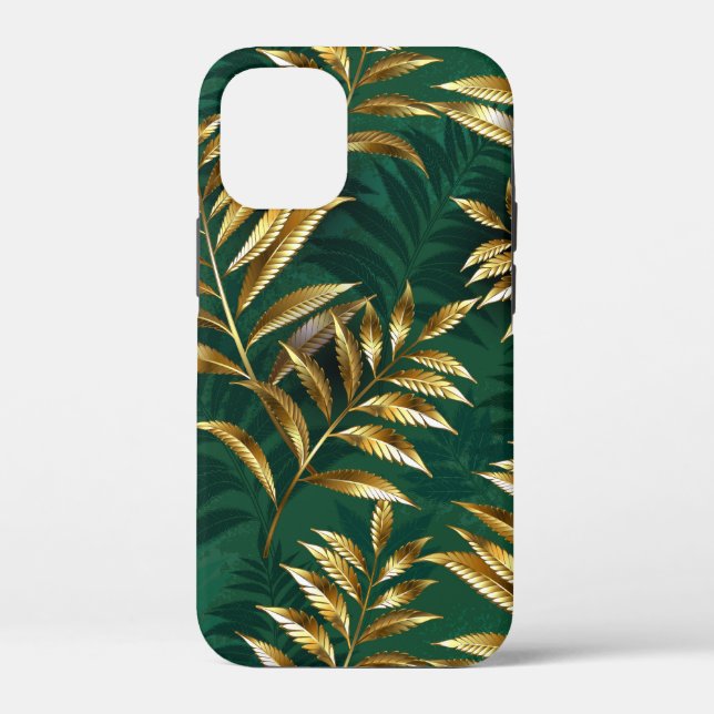 Seamless pattern with golden ferns Case-Mate iPhone case (Back)