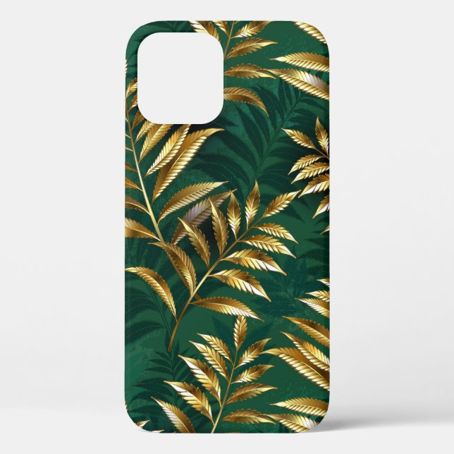 Seamless pattern with golden ferns Case-Mate iPhone case (Back)