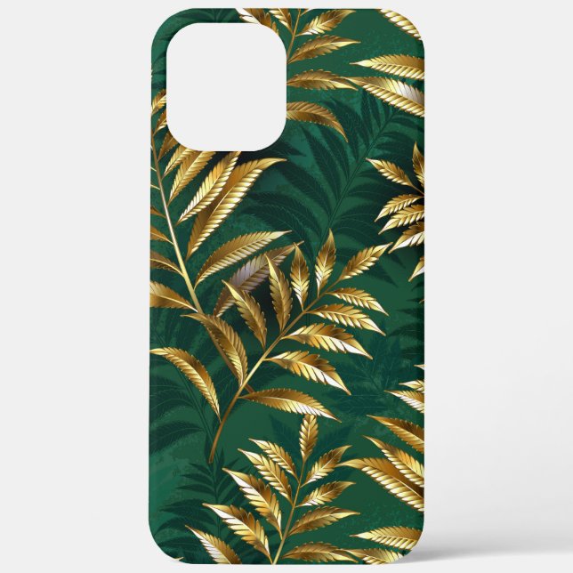 Seamless pattern with golden ferns Case-Mate iPhone case (Back)