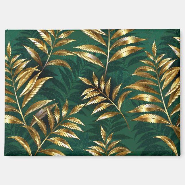 Seamless pattern with golden ferns magnet (Front)