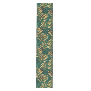 Seamless pattern with golden ferns medium table runner