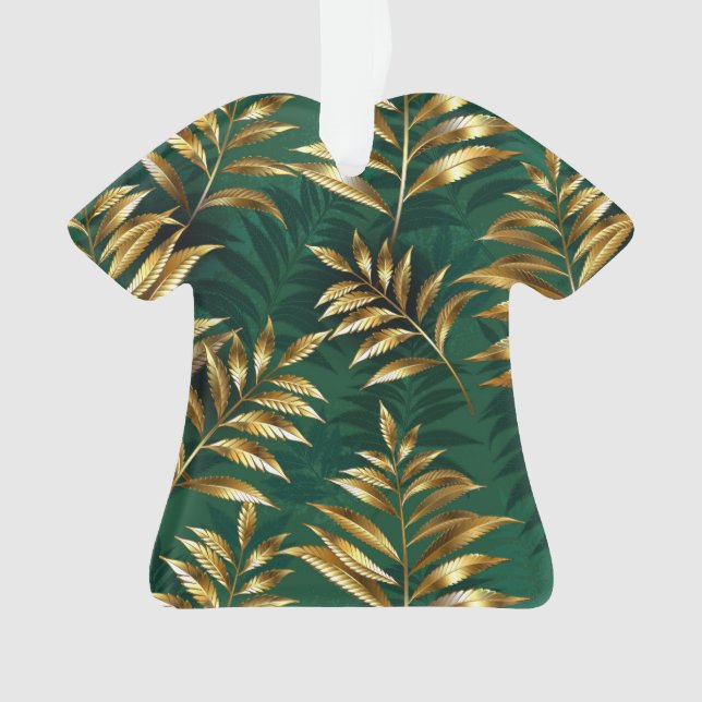 Seamless pattern with golden ferns ornament (Front)