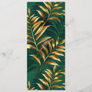 Seamless pattern with golden ferns programme