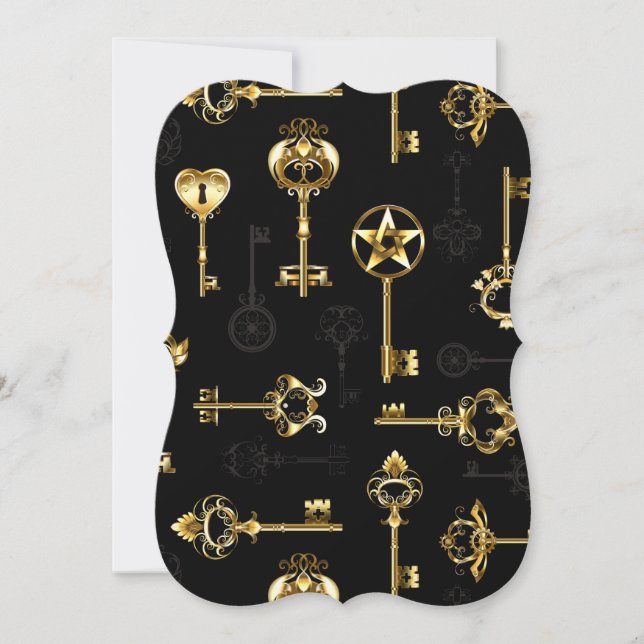Seamless Pattern with Golden Keys (Front)