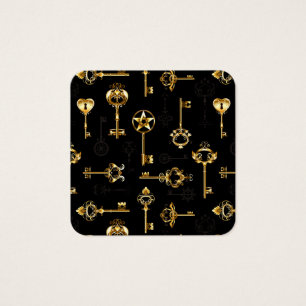 Seamless Pattern with Golden Keys