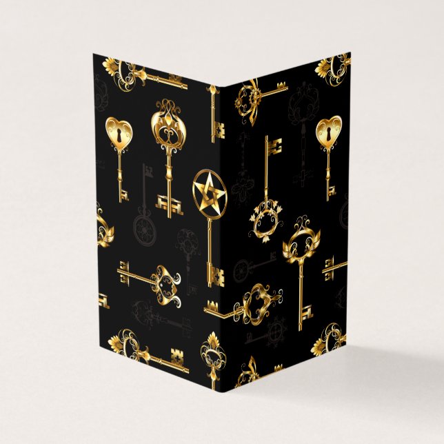 Seamless Pattern with Golden Keys (Outside)