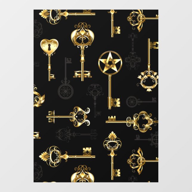 Seamless Pattern with Golden Keys (Sheet)