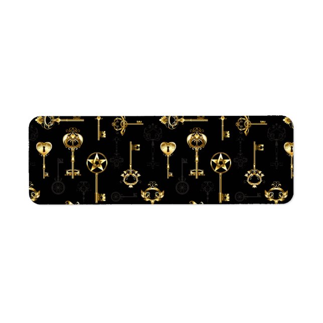 Seamless Pattern with Golden Keys (Front)