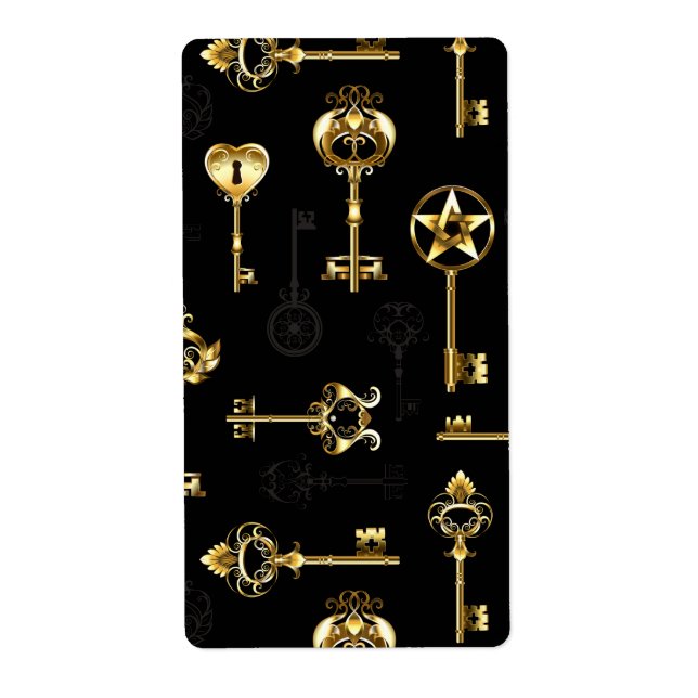 Seamless Pattern with Golden Keys (Front)