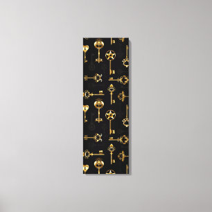 Seamless Pattern with Golden Keys Canvas Print