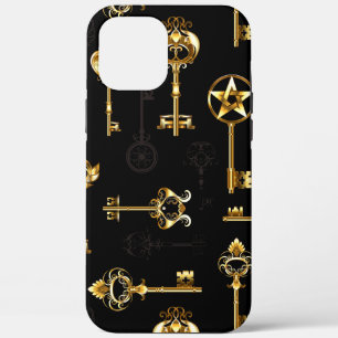 Seamless Pattern with Golden Keys iPhone 12 Pro Max Case