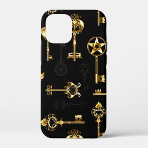 Seamless Pattern with Golden Keys iPhone 12 Mini Case