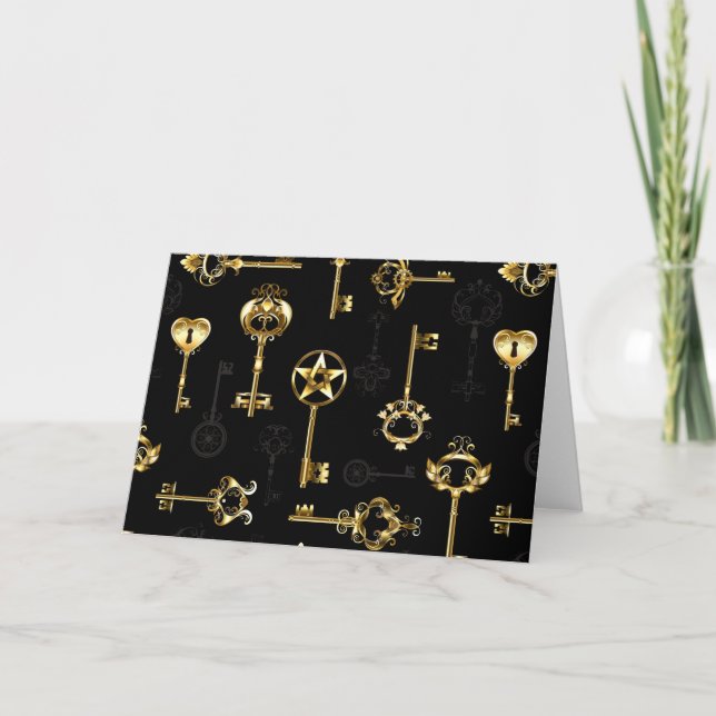 Seamless Pattern with Golden Keys Programme (Front)