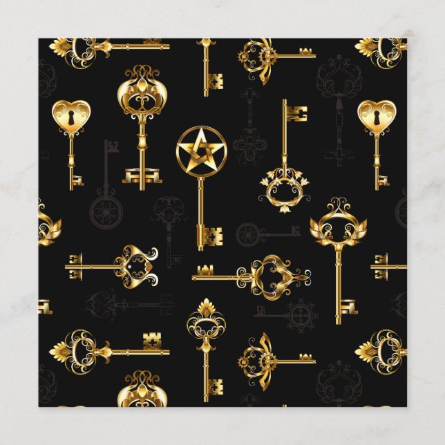 Seamless Pattern with Golden Keys Programme (Front)