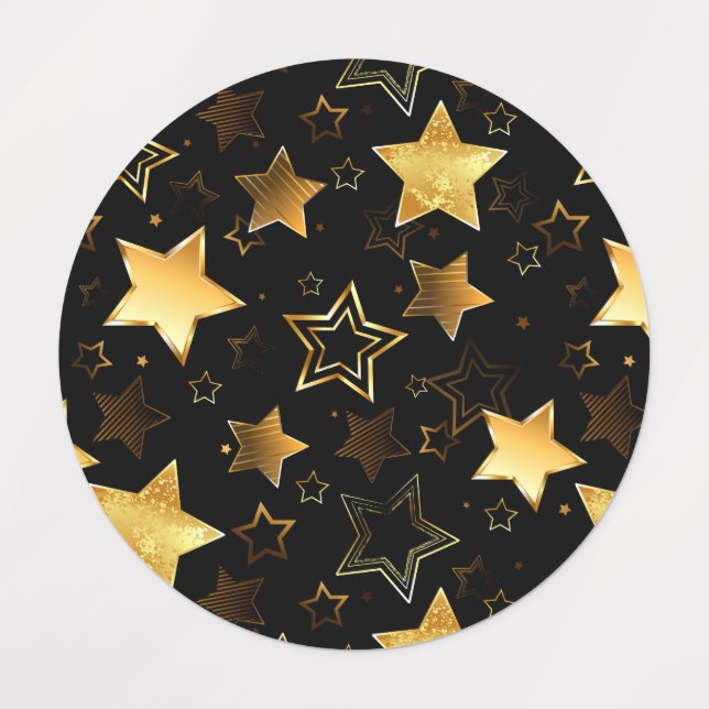 Seamless pattern with Golden Stars (Design 1)