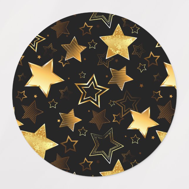 Seamless pattern with Golden Stars (Design 1)