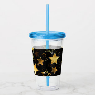 Seamless pattern with Golden Stars Acrylic Tumbler