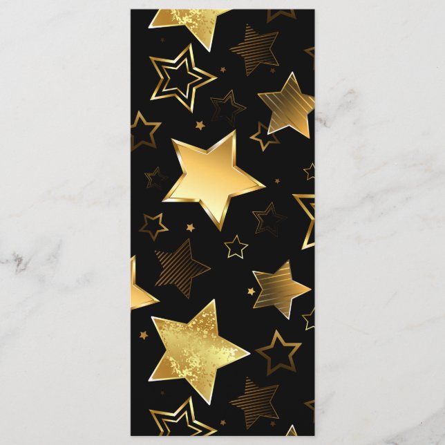 Seamless pattern with Golden Stars Advice Card (Front)