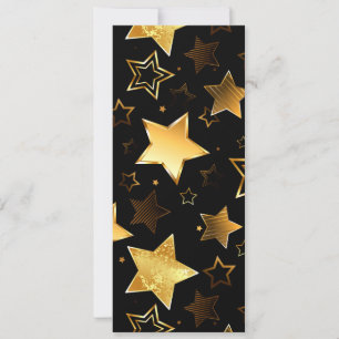 Seamless pattern with Golden Stars Advice Card