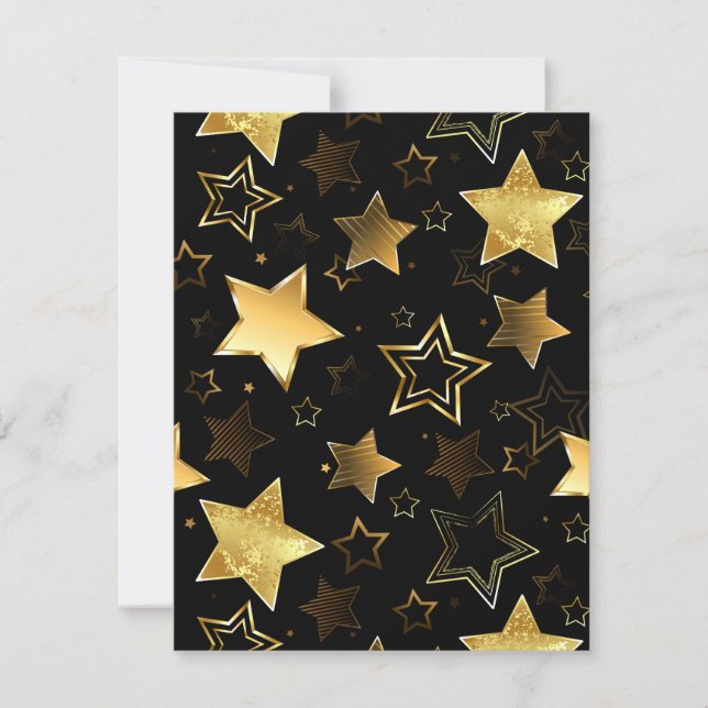 Seamless pattern with Golden Stars Announcement (Front)