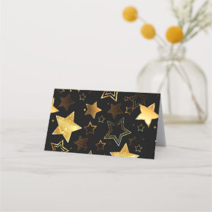Seamless pattern with Golden Stars Appointment Card