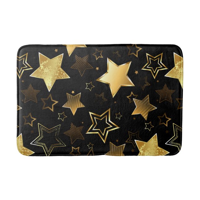 Seamless pattern with Golden Stars Bath Mat (Front)