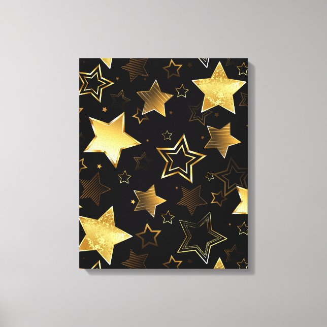 Seamless pattern with Golden Stars Canvas Print (Front)