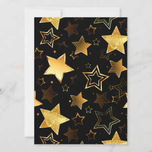 Seamless pattern with Golden Stars Card