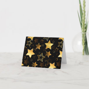 Seamless pattern with Golden Stars Card