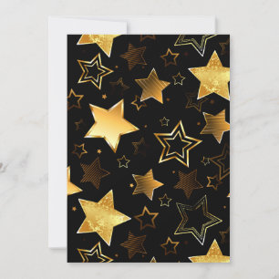 Seamless pattern with Golden Stars Card