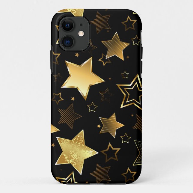 Seamless pattern with Golden Stars Case-Mate iPhone Case (Back)