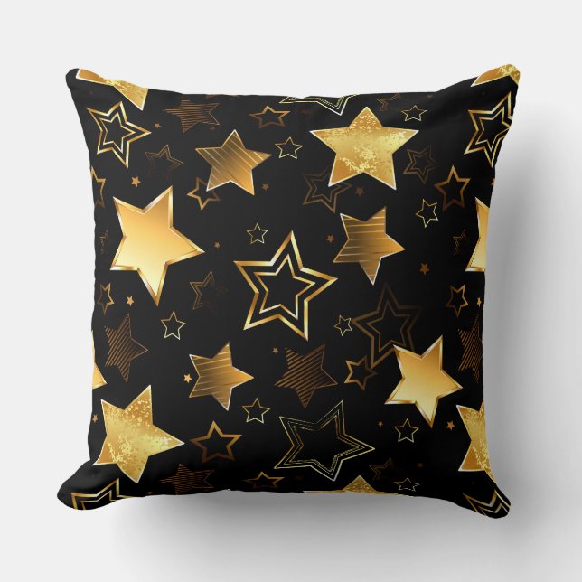 Seamless pattern with Golden Stars Cushion (Front)