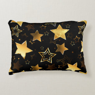 Seamless pattern with Golden Stars Decorative Cushion