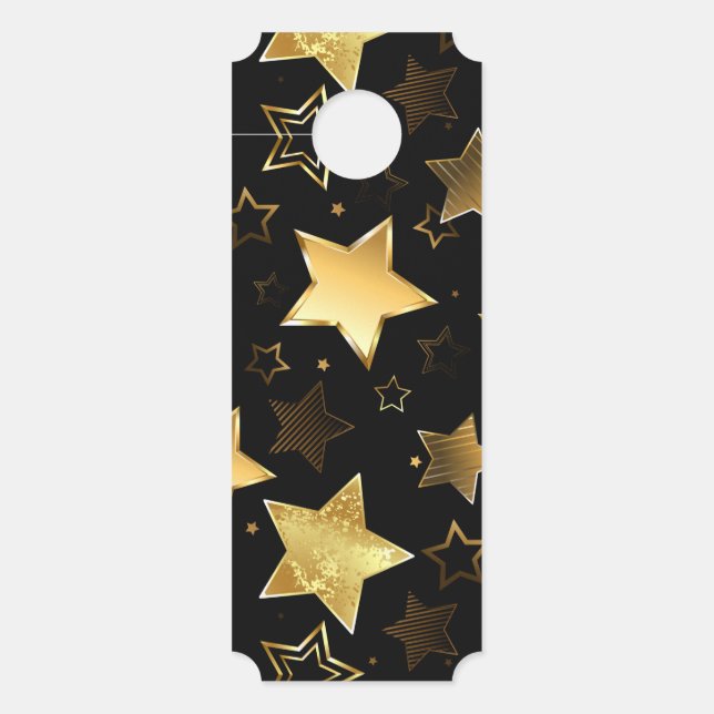 Seamless pattern with Golden Stars Door Hanger (Front)