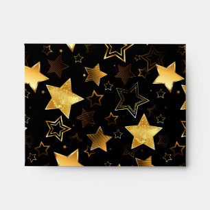 Seamless pattern with Golden Stars Envelope
