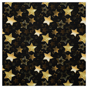 Seamless pattern with Golden Stars Fabric