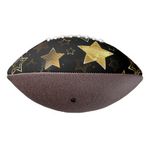 Seamless pattern with Golden Stars Football