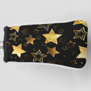 Seamless pattern with Golden Stars Golf Head Cover