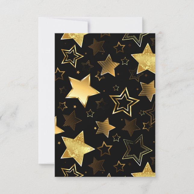 Seamless pattern with Golden Stars Invitation (Front)