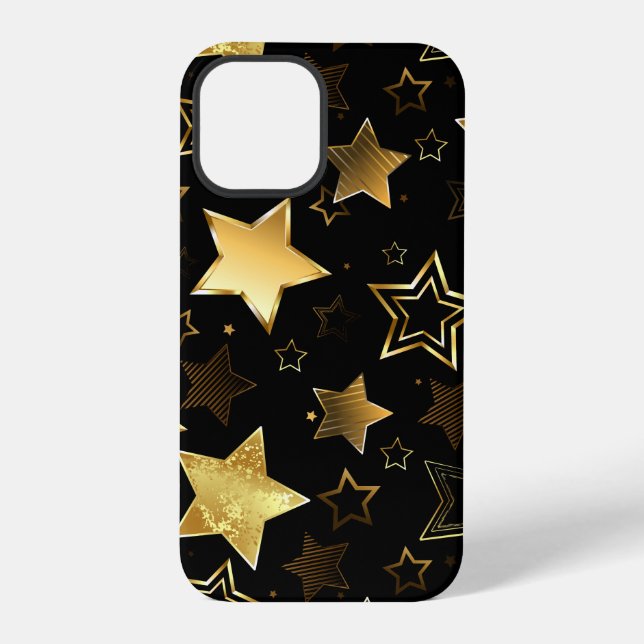 Seamless pattern with Golden Stars iPhone Case (Back)