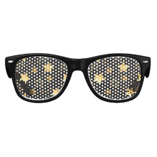 Seamless pattern with Golden Stars Kids Sunglasses