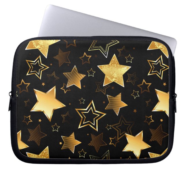 Seamless pattern with Golden Stars Laptop Sleeve (Front)