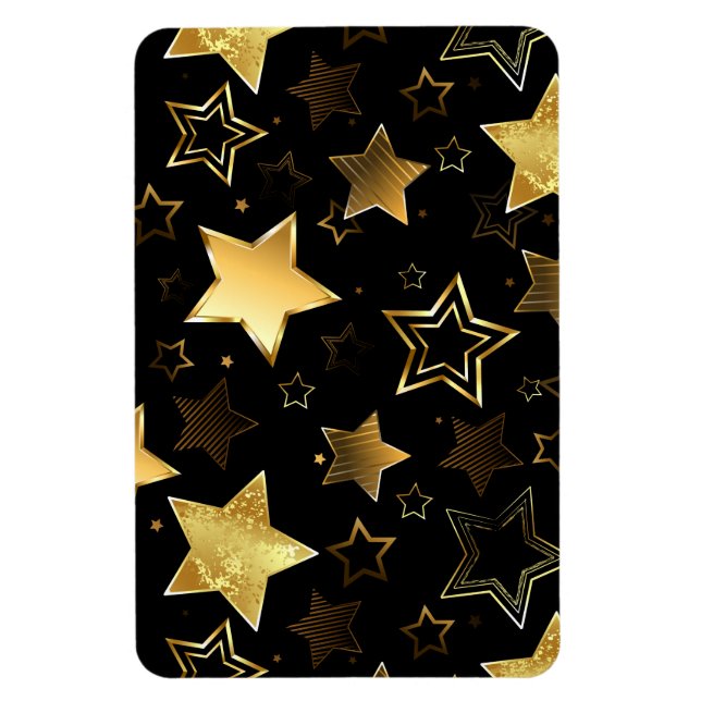 Seamless pattern with Golden Stars Magnet (Vertical)