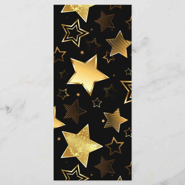 Seamless pattern with Golden Stars Menu (Front)