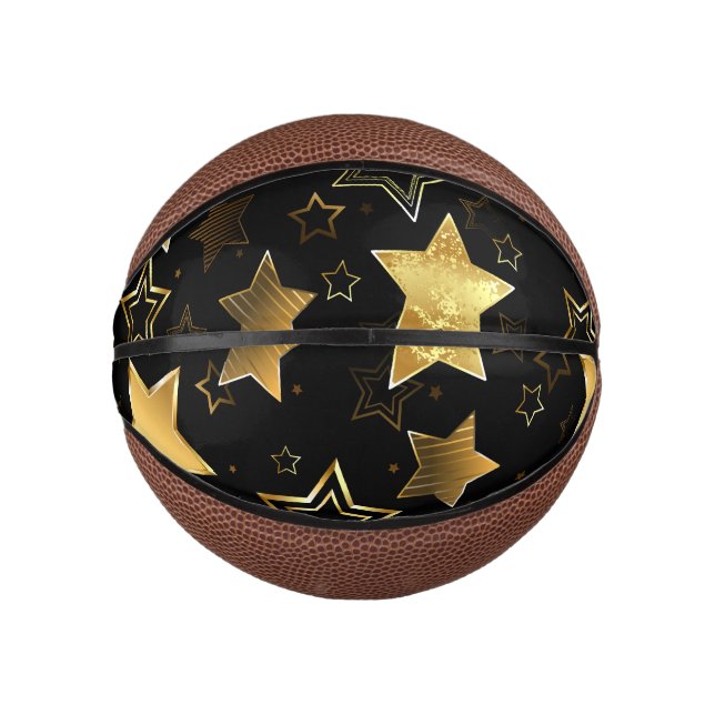 Seamless pattern with Golden Stars Mini Basketball (Front)