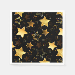 Seamless pattern with Golden Stars Napkin